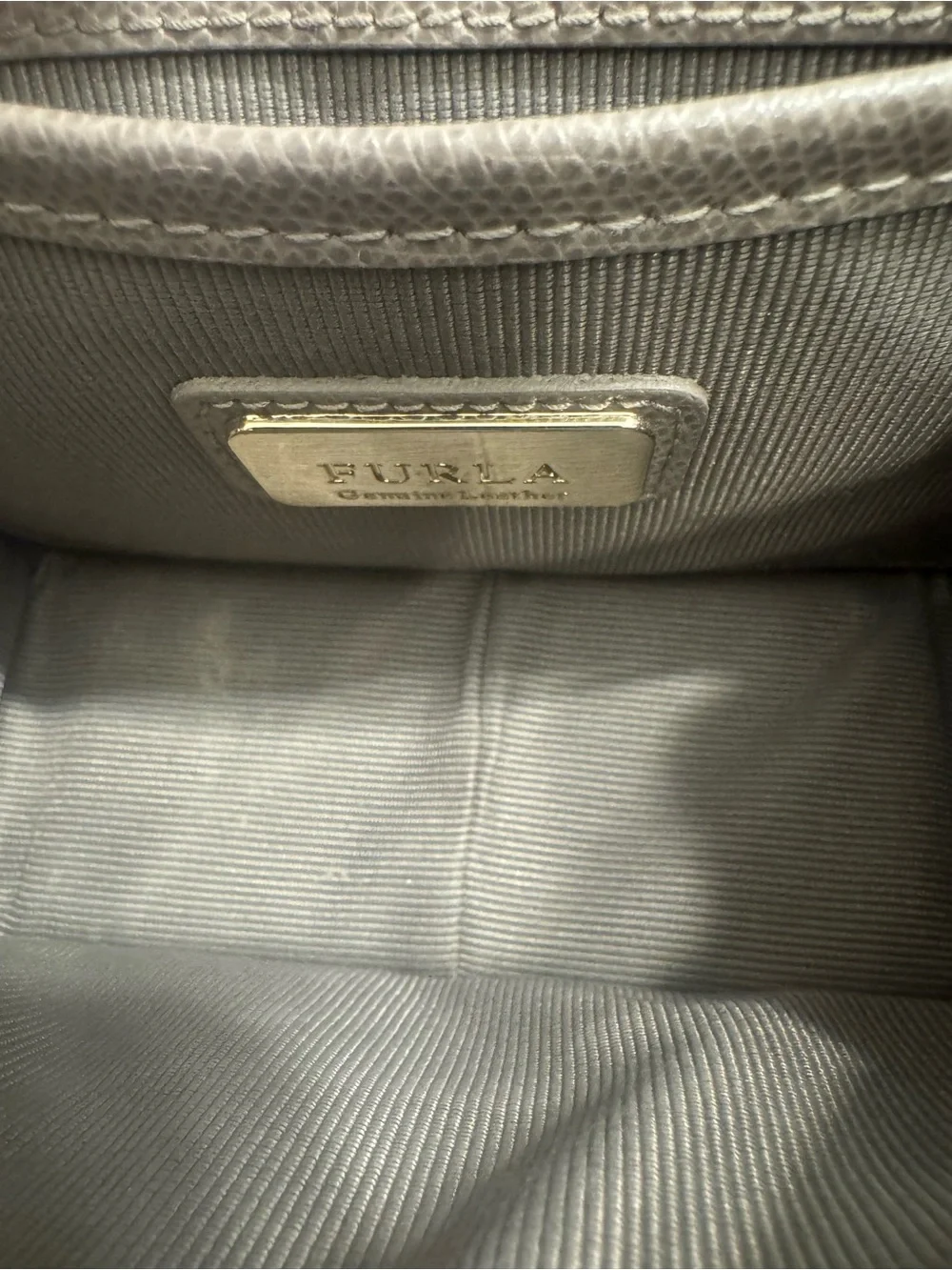 Furla Small Crossbody Bag in Light Taupe EUC